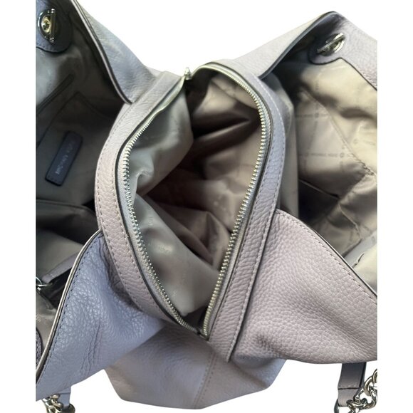 MICHAEL KORS SIGNATURE JET SET LARGE CHAIN Lilac SHOULDER BAG TOTE - Picture 6 of 7